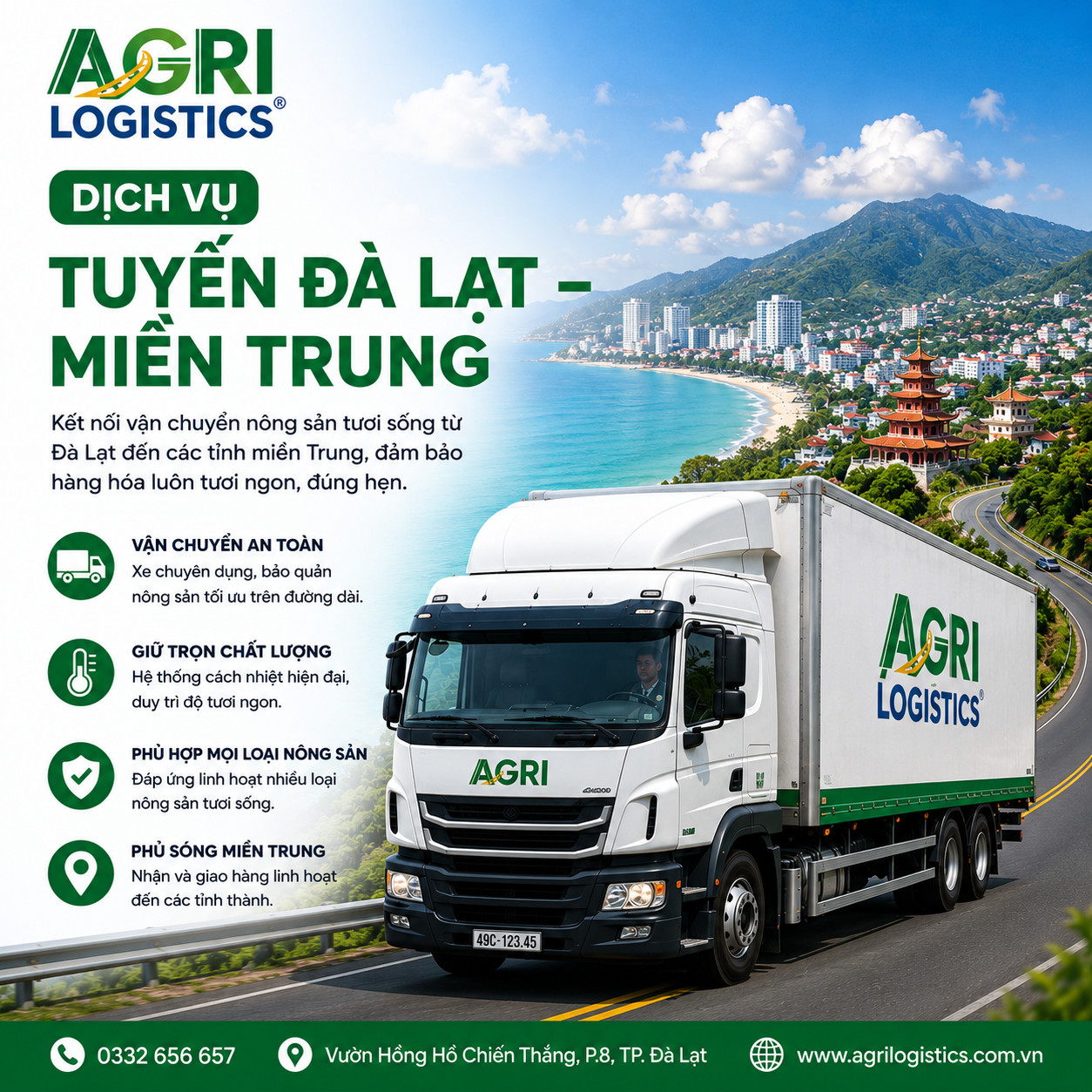 Tuyến vận chuyển Đà Lạt – Miền Trung