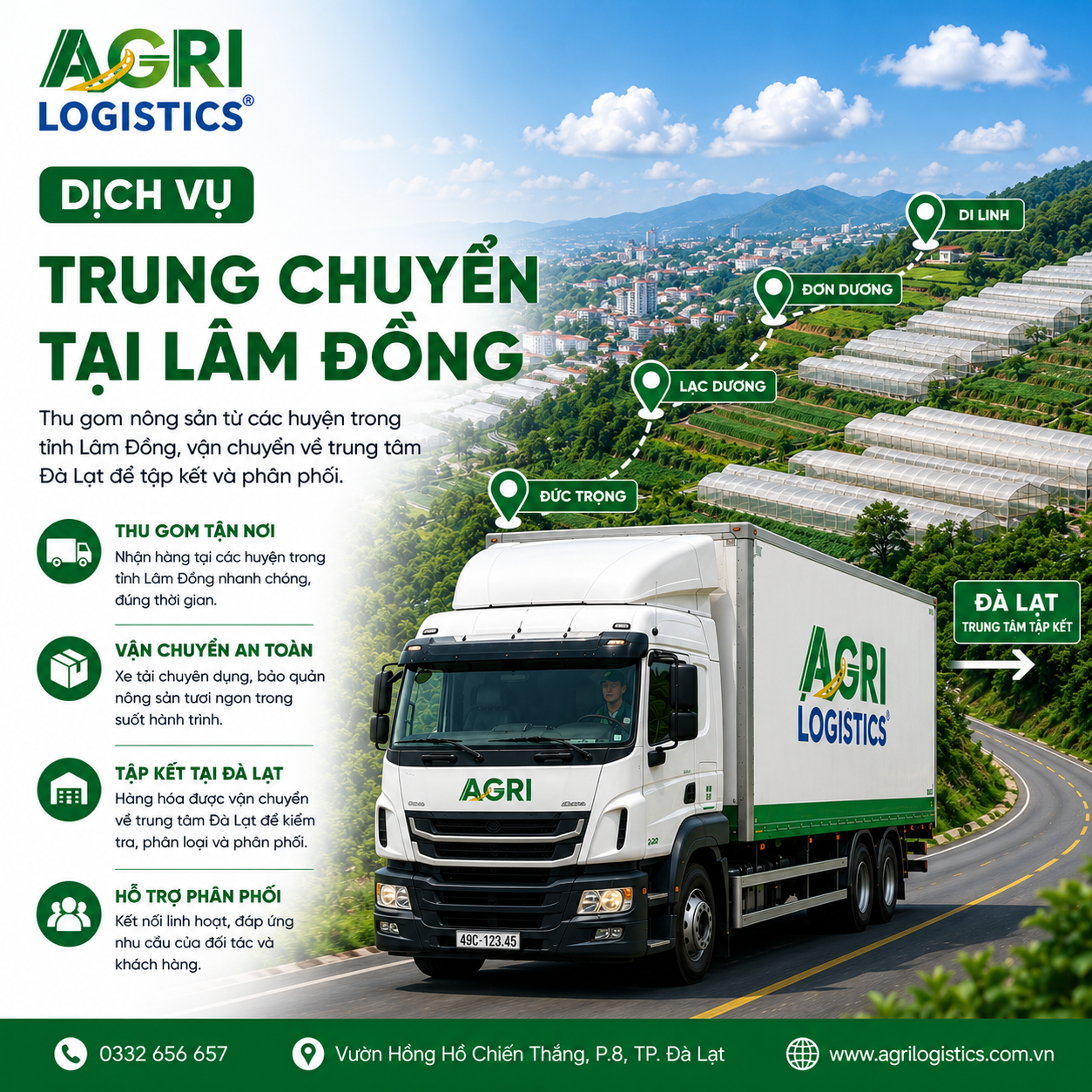 Dịch vụ trung chuyển nông sản tại Lâm Đồng